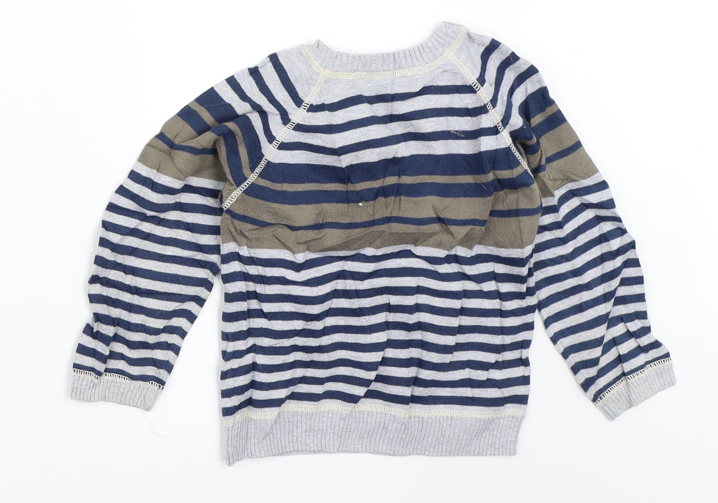 Matalan Boys Grey Striped  Pullover Jumper Size 2-3 Years