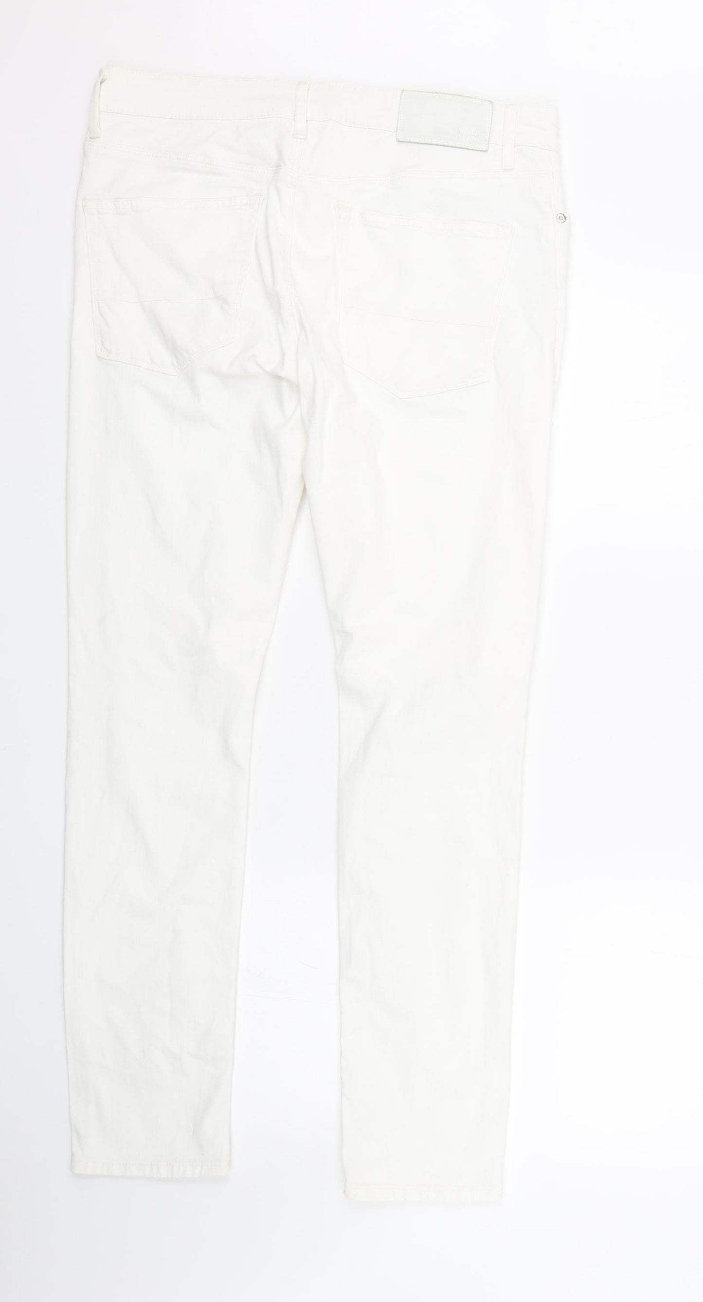 River Island Womens White  Denim Skinny Jeans Size 32 L29 in