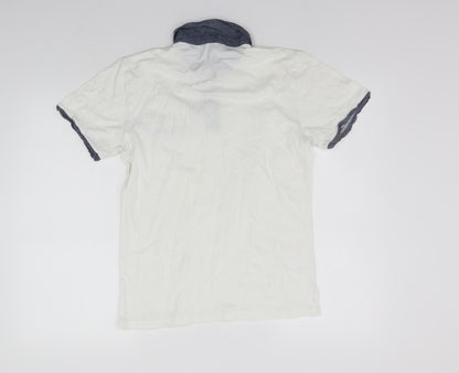 Cedarwood State Womens White Basic Polo Size S - washable mark