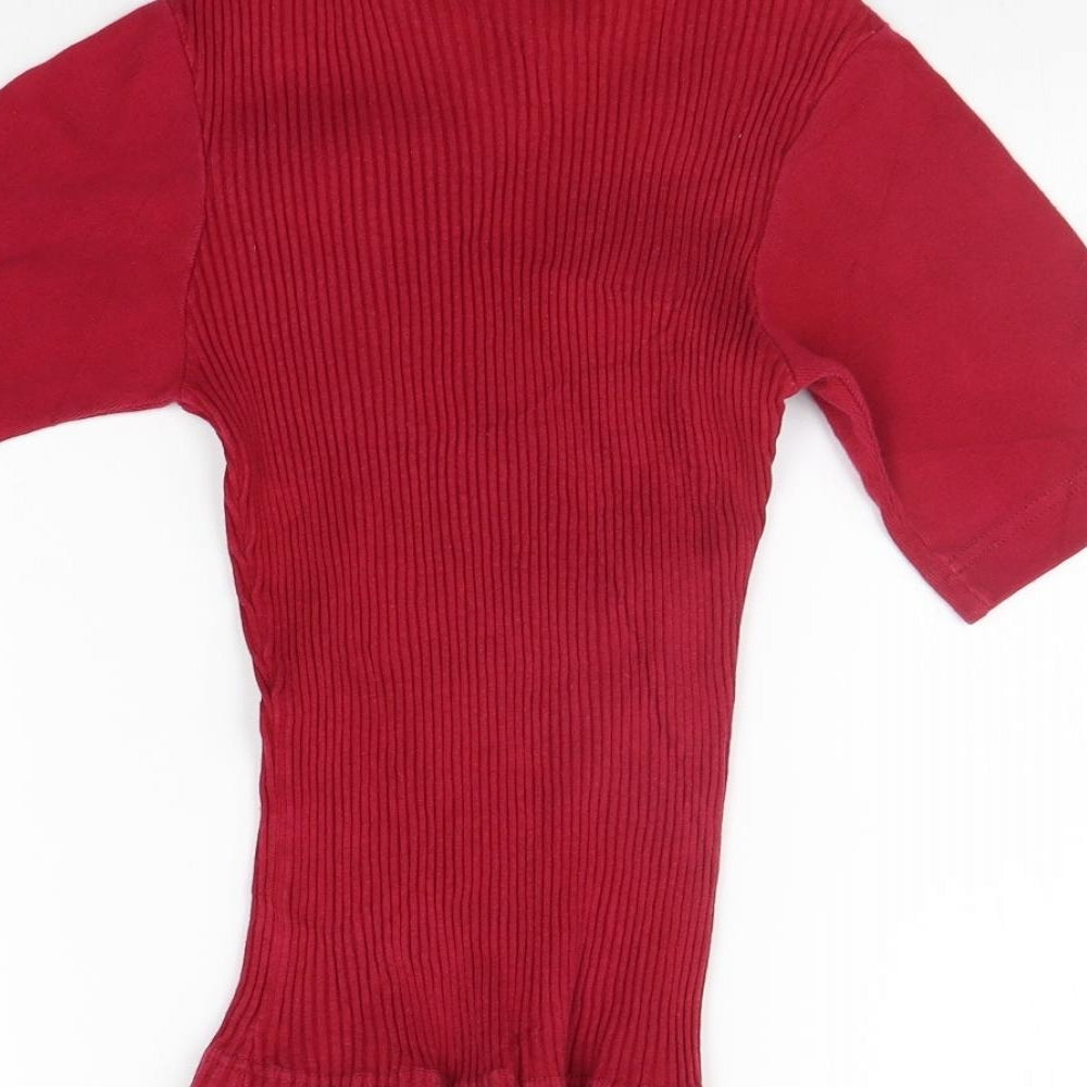 SheIn Womens Red   Basic T-Shirt Size 14