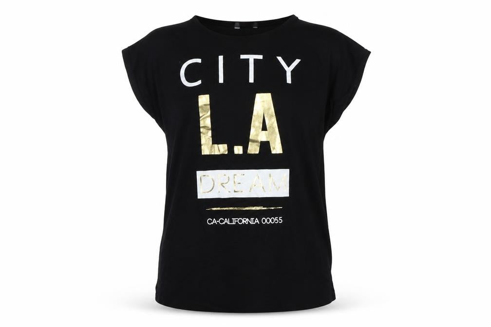 Evie Girls Black   Basic T-Shirt Size 7-8 Years