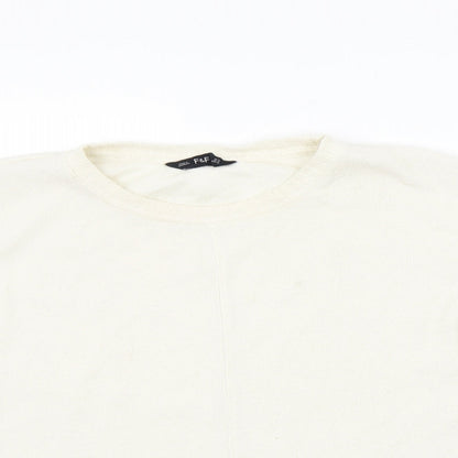 F&F Womens Beige   Pullover Jumper Size 14