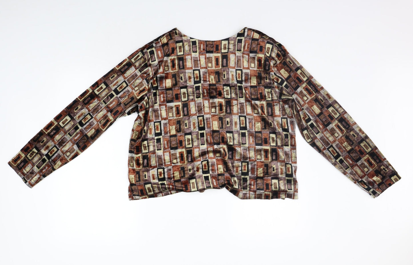 Adini Womens Beige Geometric  Cardigan Jumper Size L
