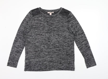 Preloved FOREVER 21 Womens Grey Geometric  Pullover Jumper Size L  - washable mark - Front