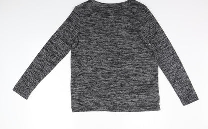 Preloved FOREVER 21 Womens Grey Geometric  Pullover Jumper Size L  - washable mark - Back