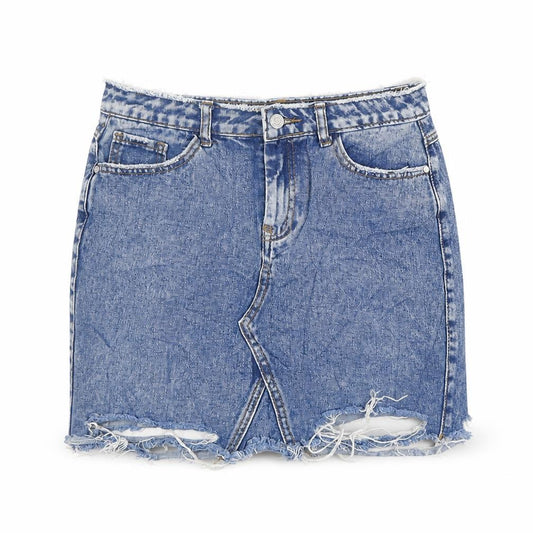 Missguided Womens Blue   A-Line Skirt Size 12