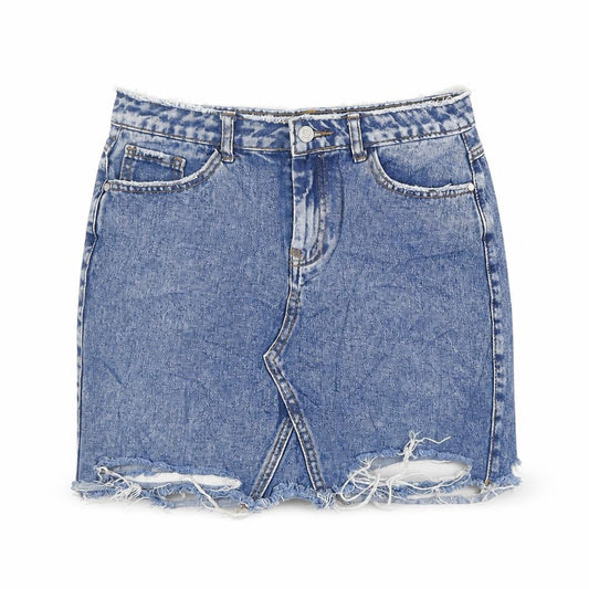 Missguided Womens Blue   A-Line Skirt Size 12