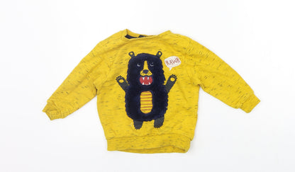 George Girls Yellow   Pullover Jumper Size 2 Years  - BEAR