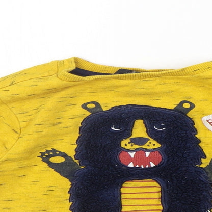 George Girls Yellow   Pullover Jumper Size 2 Years  - BEAR