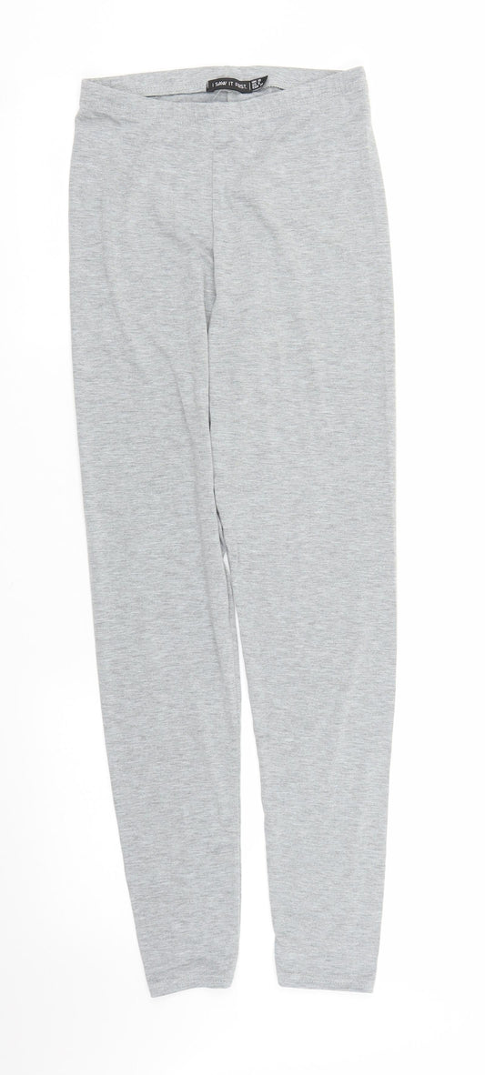 I SAW IT FIRST Womens Grey   Carrot Leggings Size 10 L24 in