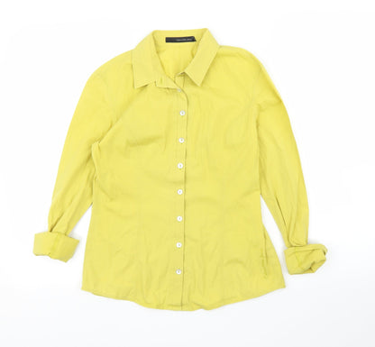 Preloved Calvin Klein Jeans Womens Yellow   Basic Blouse Size S - Front