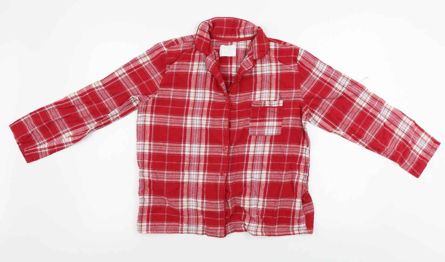 Matalan  Womens Red Check  Basic Button-Up Size M