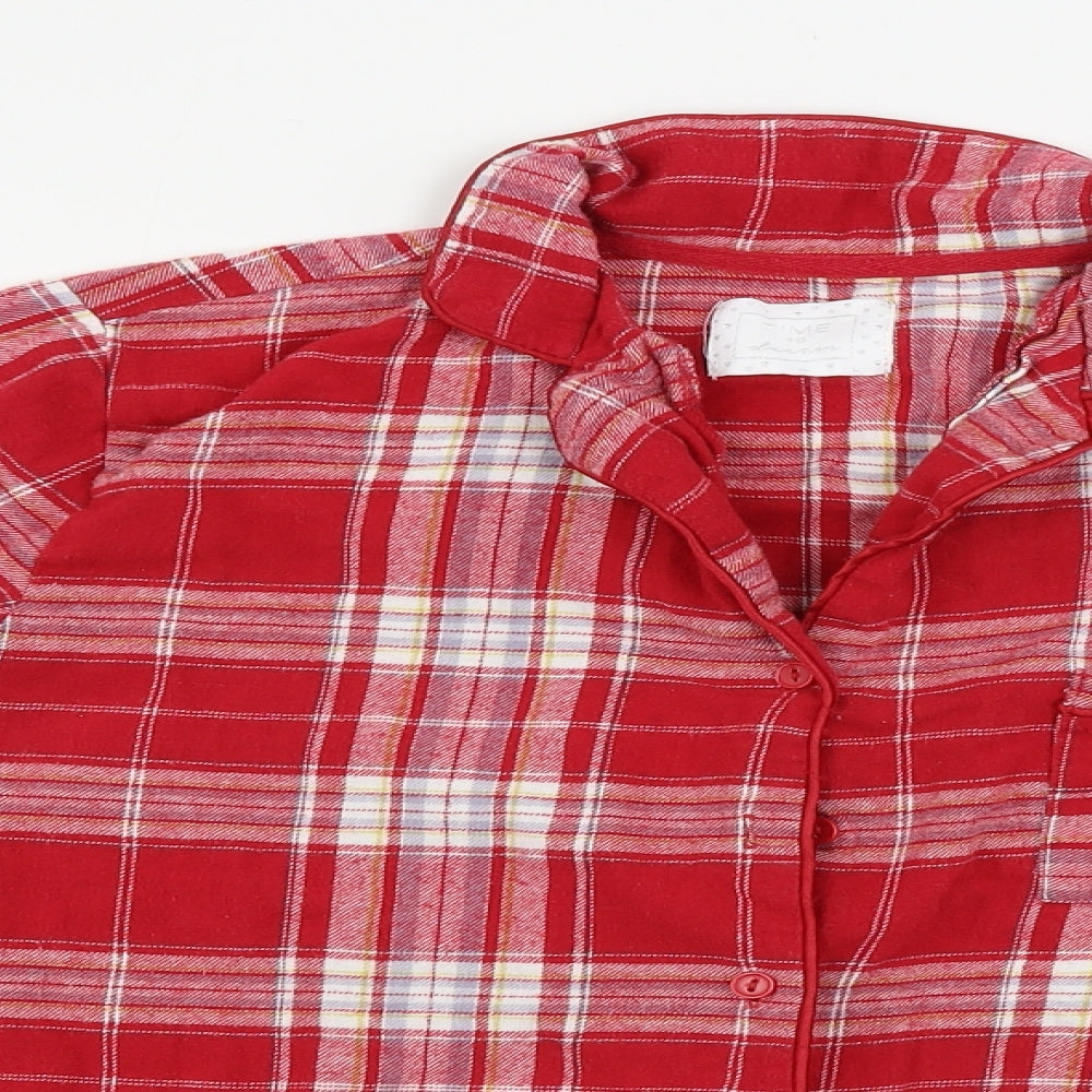 Matalan  Womens Red Check  Basic Button-Up Size M
