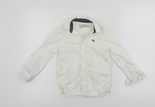 L.O.G.G       Boys White   Basic Button-Up Size 4-5 Years