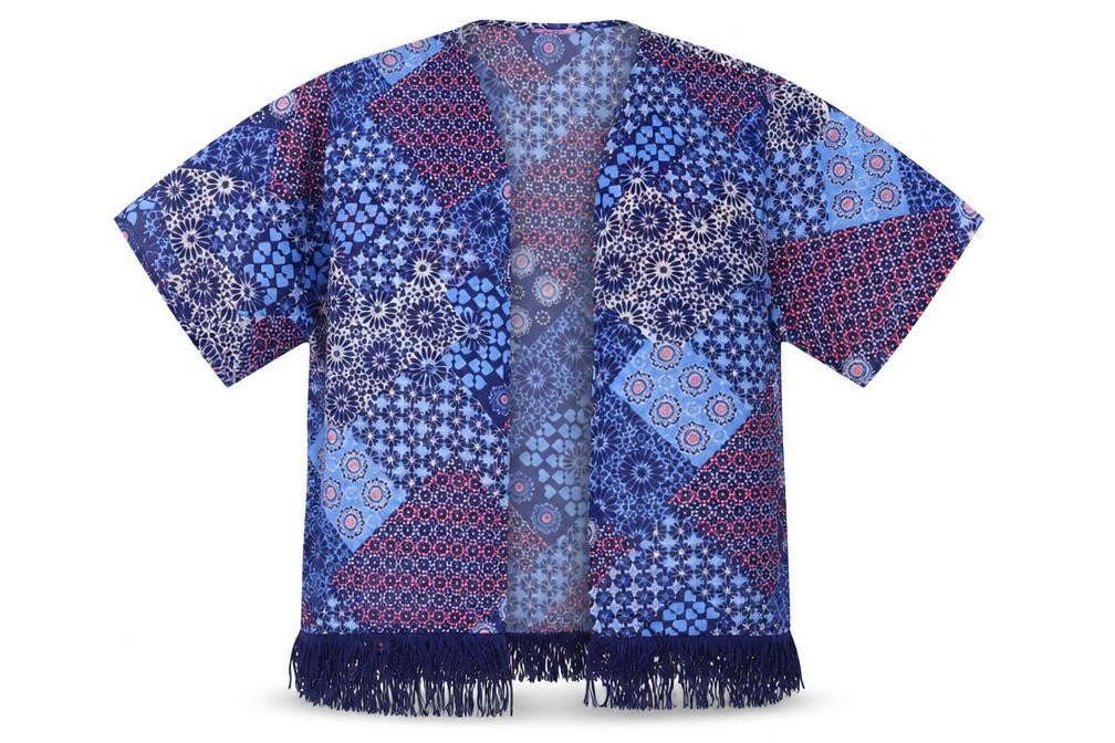 F&F Girls Blue   Cardigan Jumper Size 6-7 Years