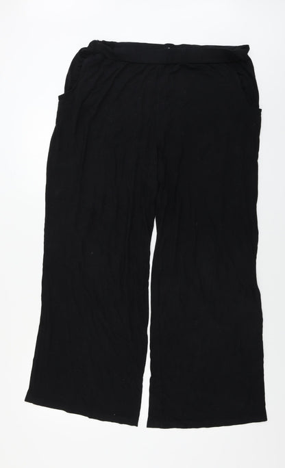 Capsule Womens Black Trousers Size 18 L25 in