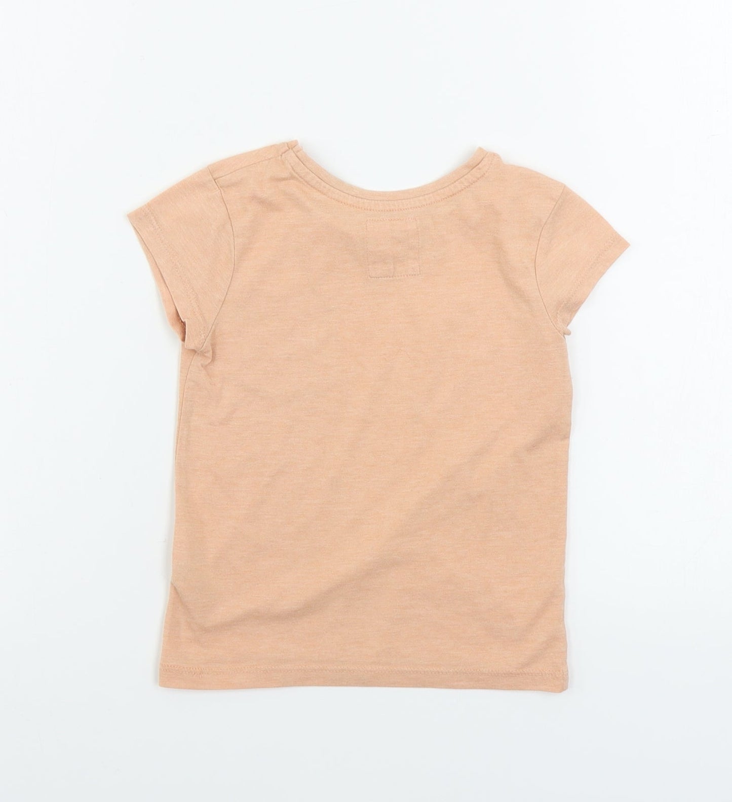 F&F  Girls Orange   Basic T-Shirt Size 3-4 Years