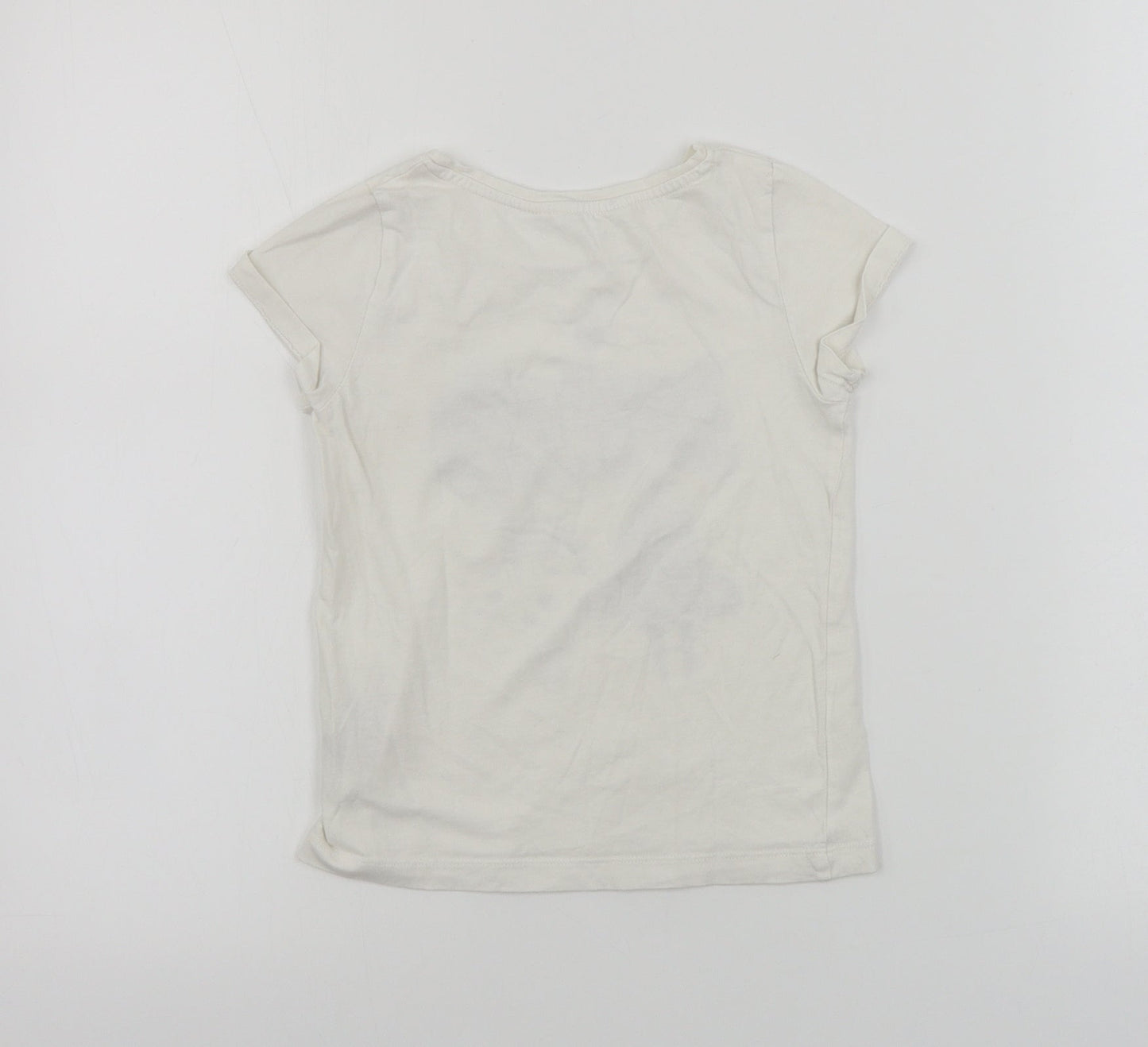H&M  Girls White   Basic T-Shirt Size 3-4 Years