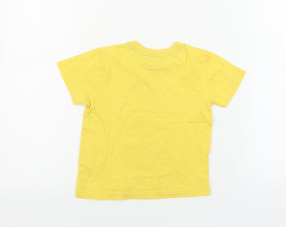 Primark Boys Yellow   Basic T-Shirt Size 2-3 Years