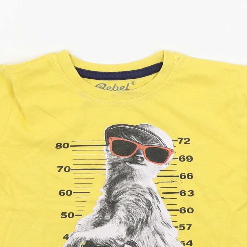 Primark Boys Yellow   Basic T-Shirt Size 2-3 Years