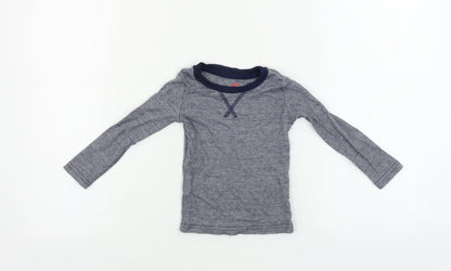 Additional front view of H&M girls’ blue basic t-shirt, size 2, years