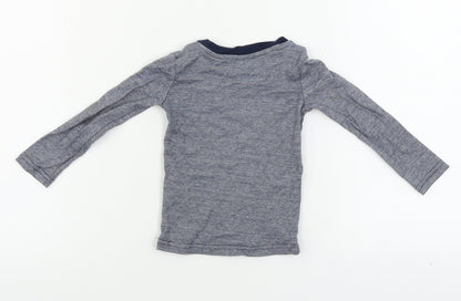 Back view of H&M girls’ blue basic t-shirt, size 2, years