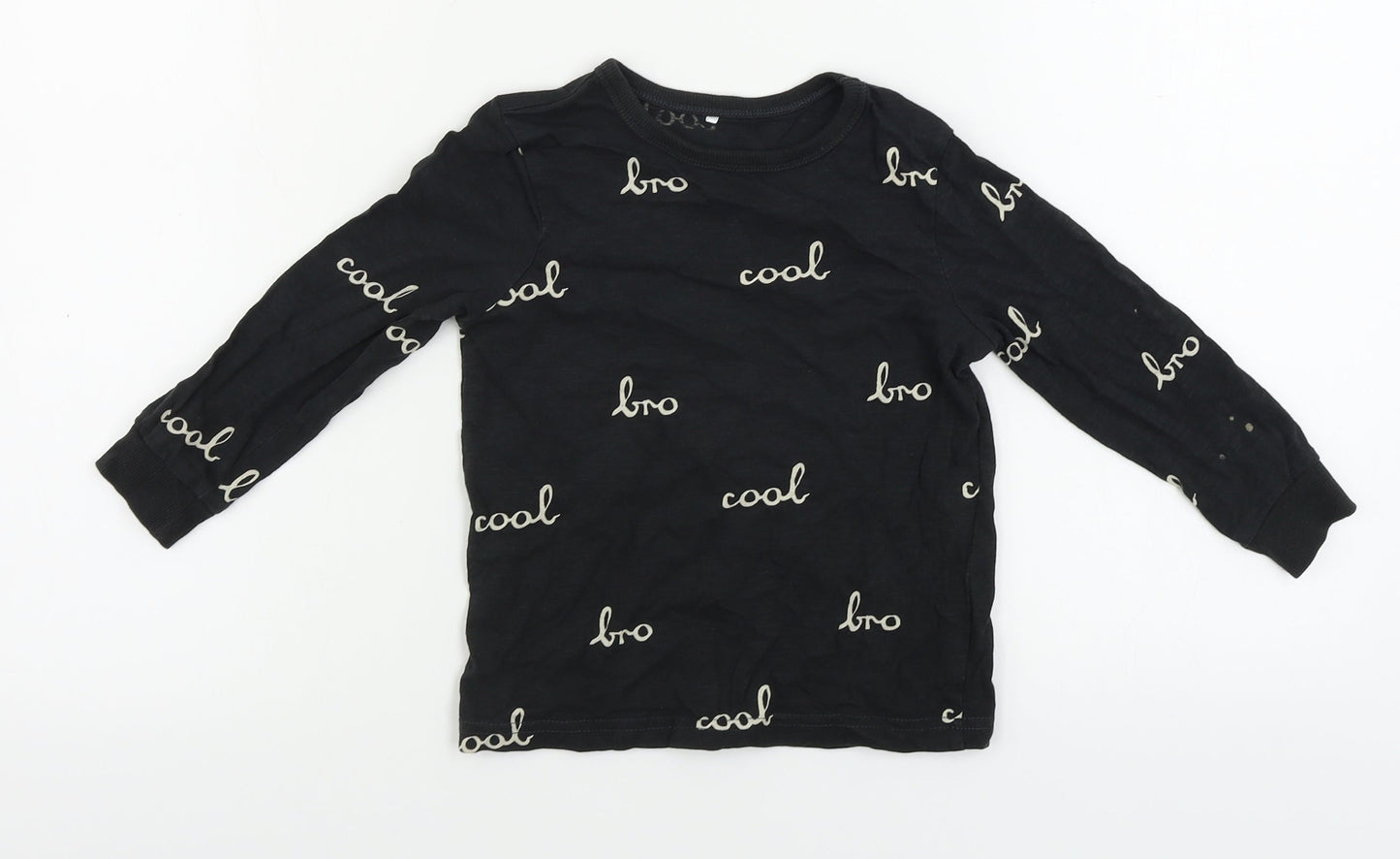 George  Girls Black   Basic T-Shirt Size 3-4 Years