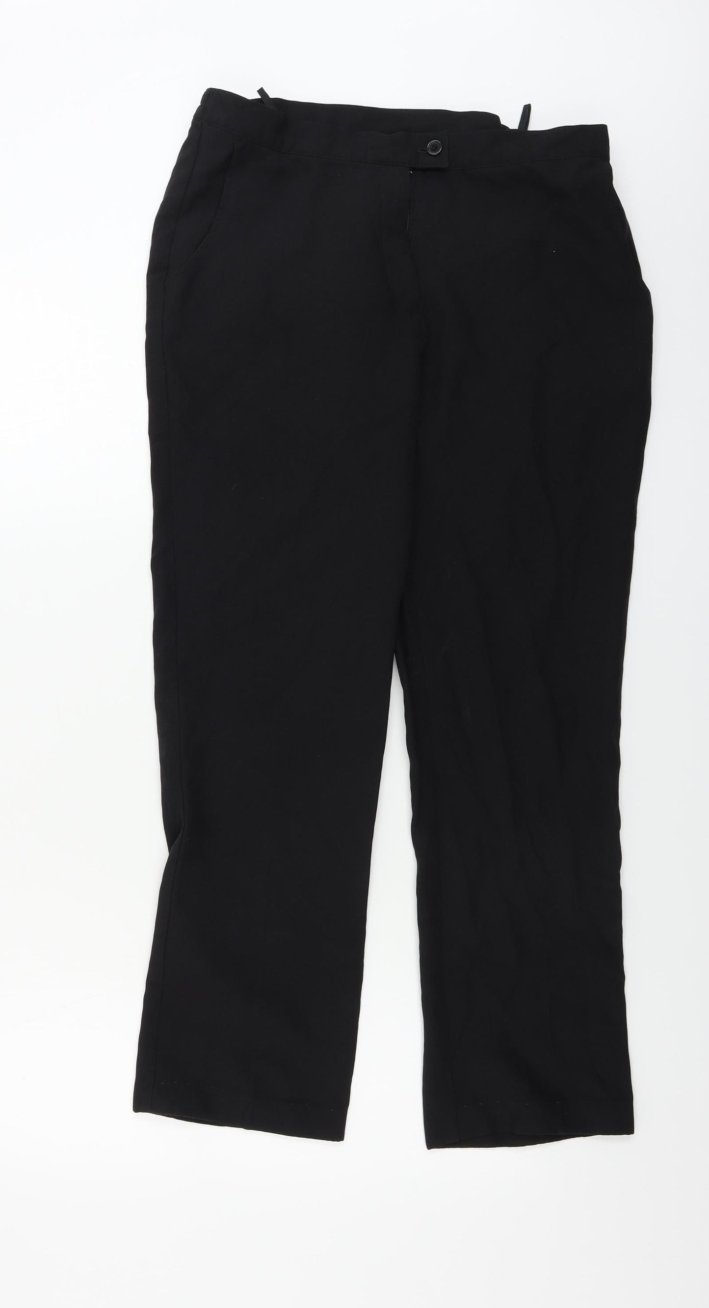 Preworn  Womens Black   Trousers  Size 14 L26 in