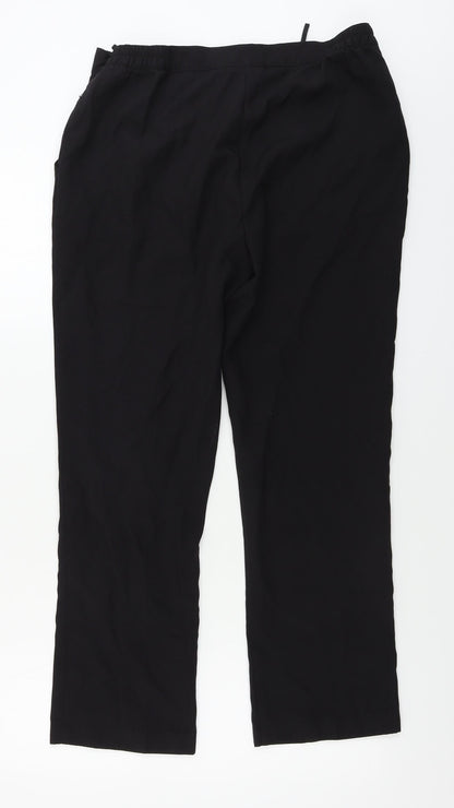 Preworn  Womens Black   Trousers  Size 14 L26 in