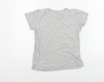 Back view of Pep&Co girls’ grey basic t-shirt, size 12-13, years