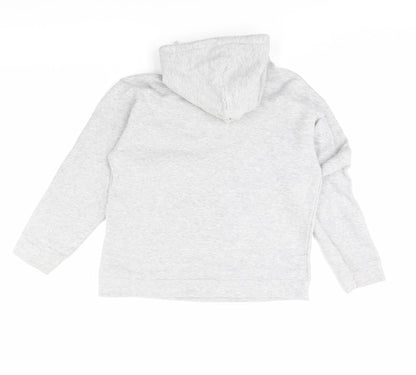 Back view of I SAW IT FIRST women’s grey pullover hoodie, size M