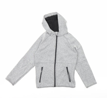 Additional front view of urban outlaws boys’ grey jacket, size 9, years