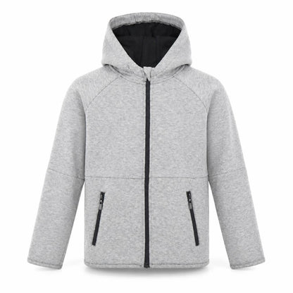 Front view of urban outlaws boys’ grey jacket, size 9, years