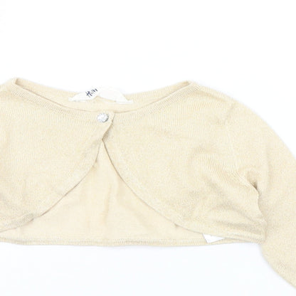 Close-up detail of H&M girls’ beige jacket, size 2, years