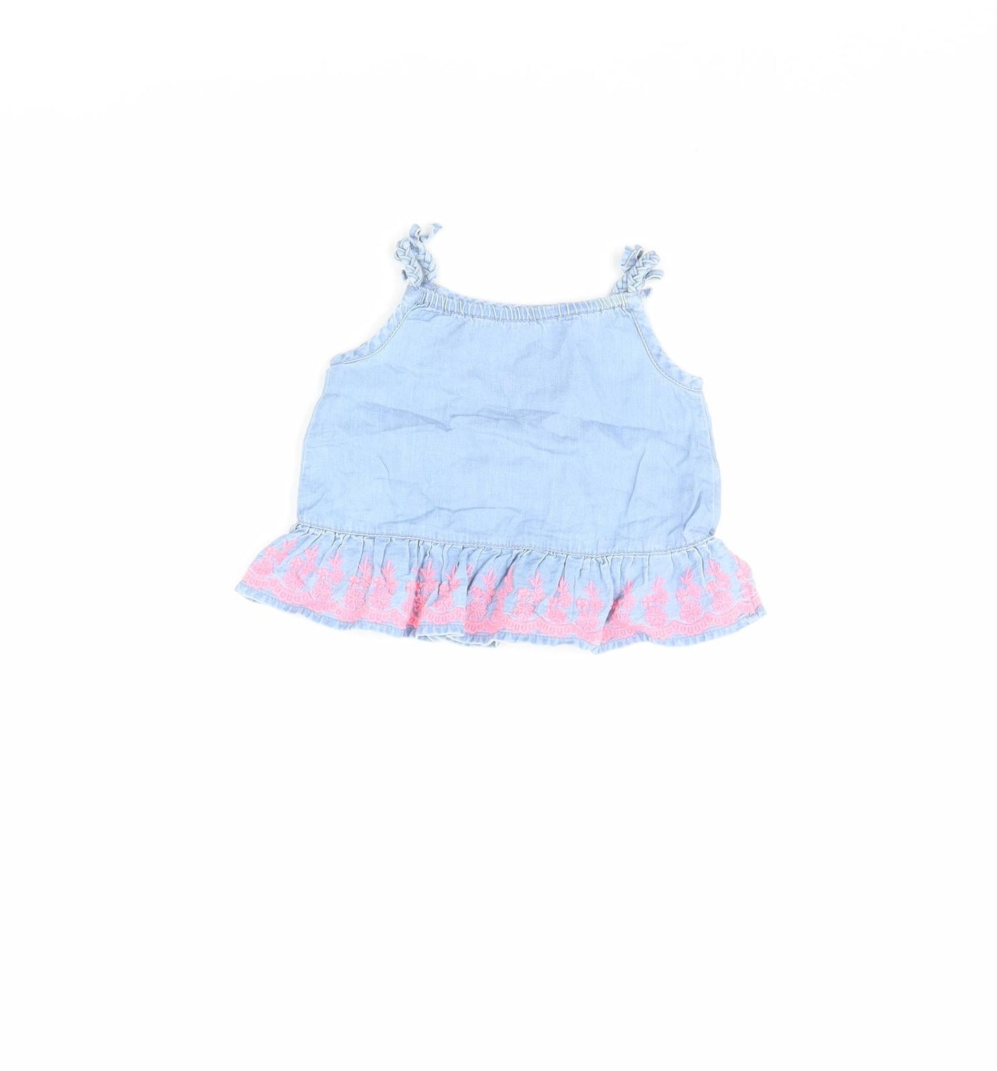 F&F Girls Blue   Basic Tank Size 0-3 Months