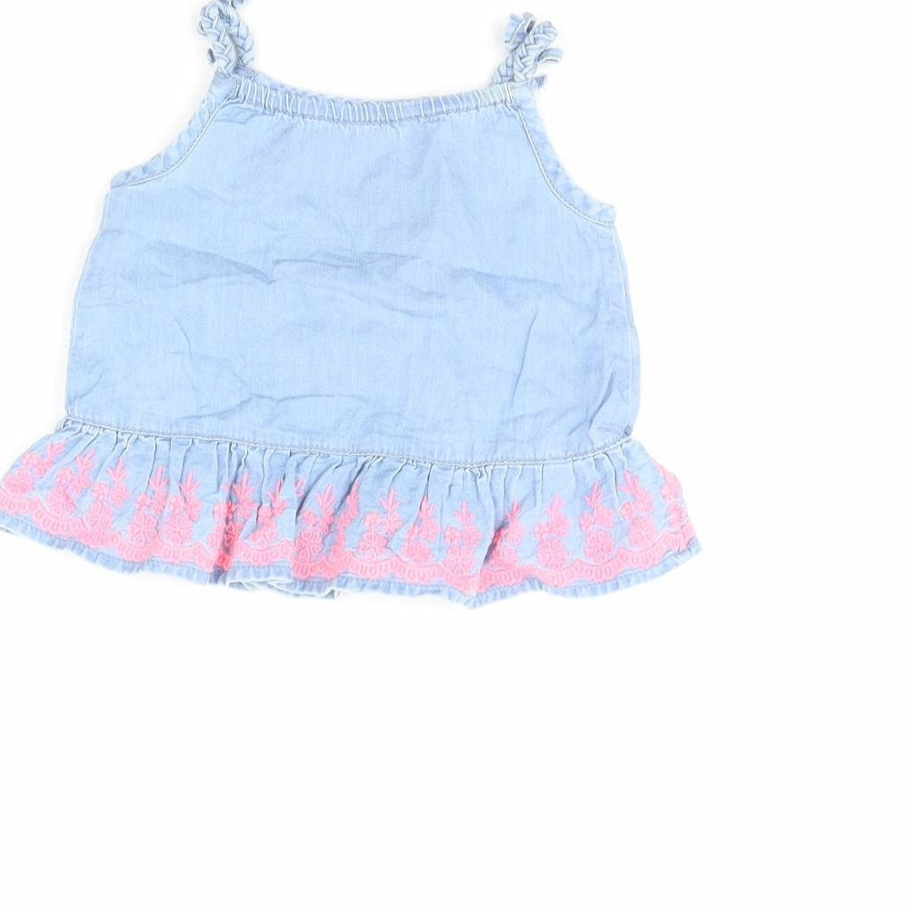 F&F Girls Blue   Basic Tank Size 0-3 Months