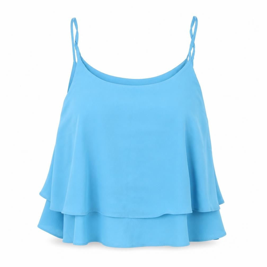 Mng Womens Blue   Cropped Tank Size L
