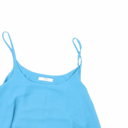 Mango Womens Blue   Cropped Tank Size L