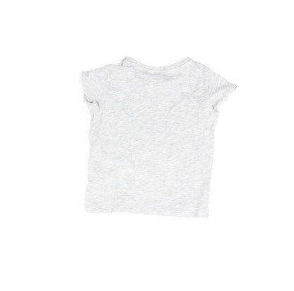 Back view of Pep&Co girls’ grey basic t-shirt, size 18-24, months