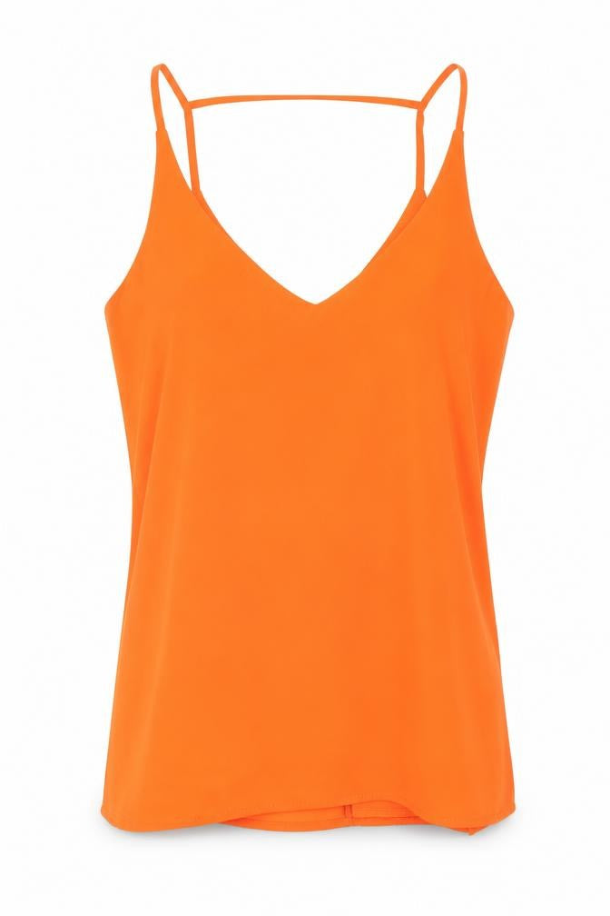 H&M Womens Orange   Basic Tank Size 8
