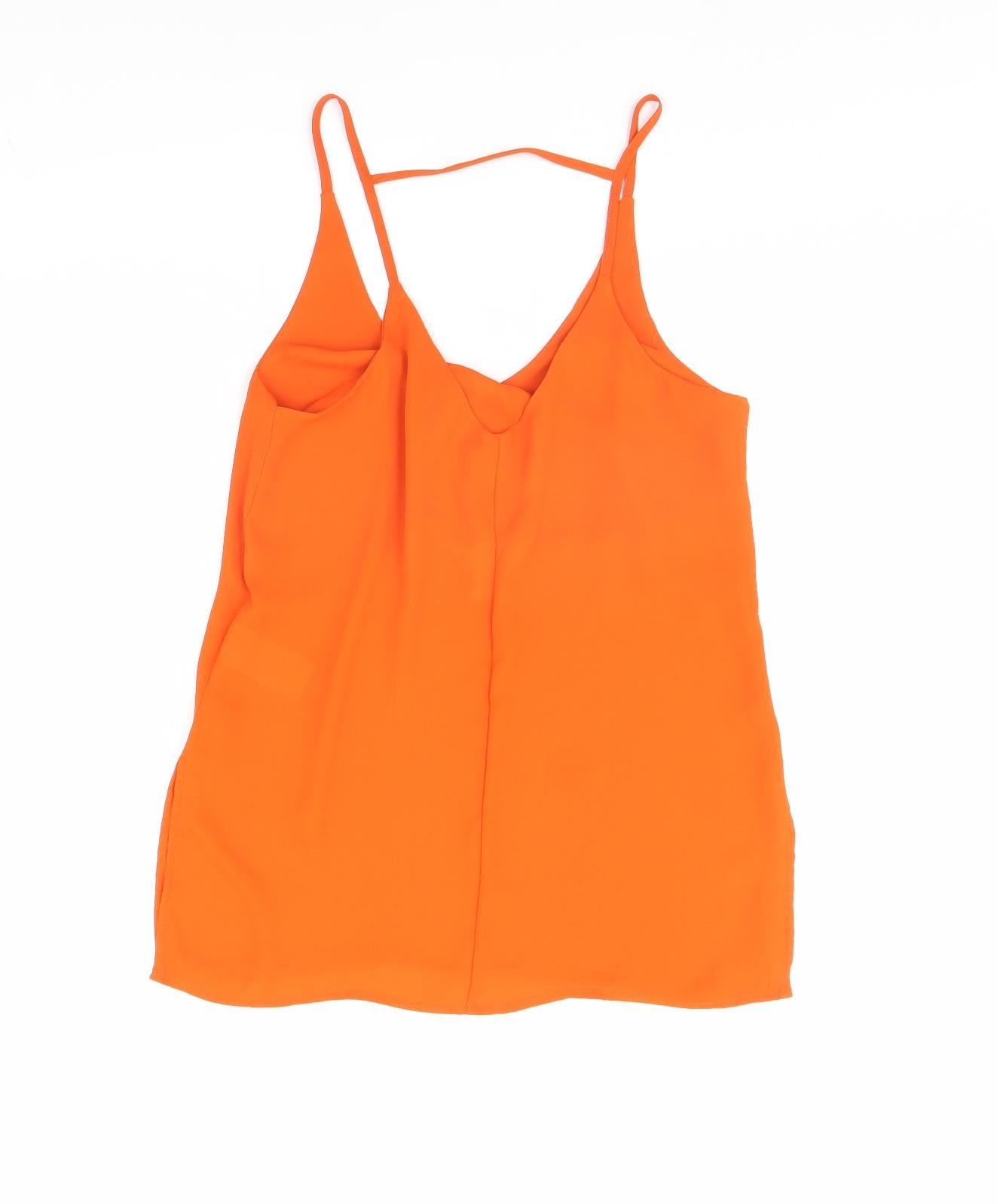 H&M Womens Orange   Basic Tank Size 8