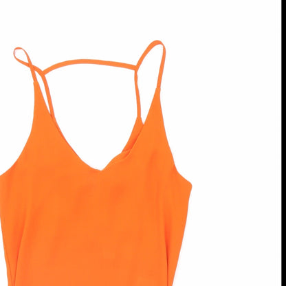 H&M Womens Orange   Basic Tank Size 8