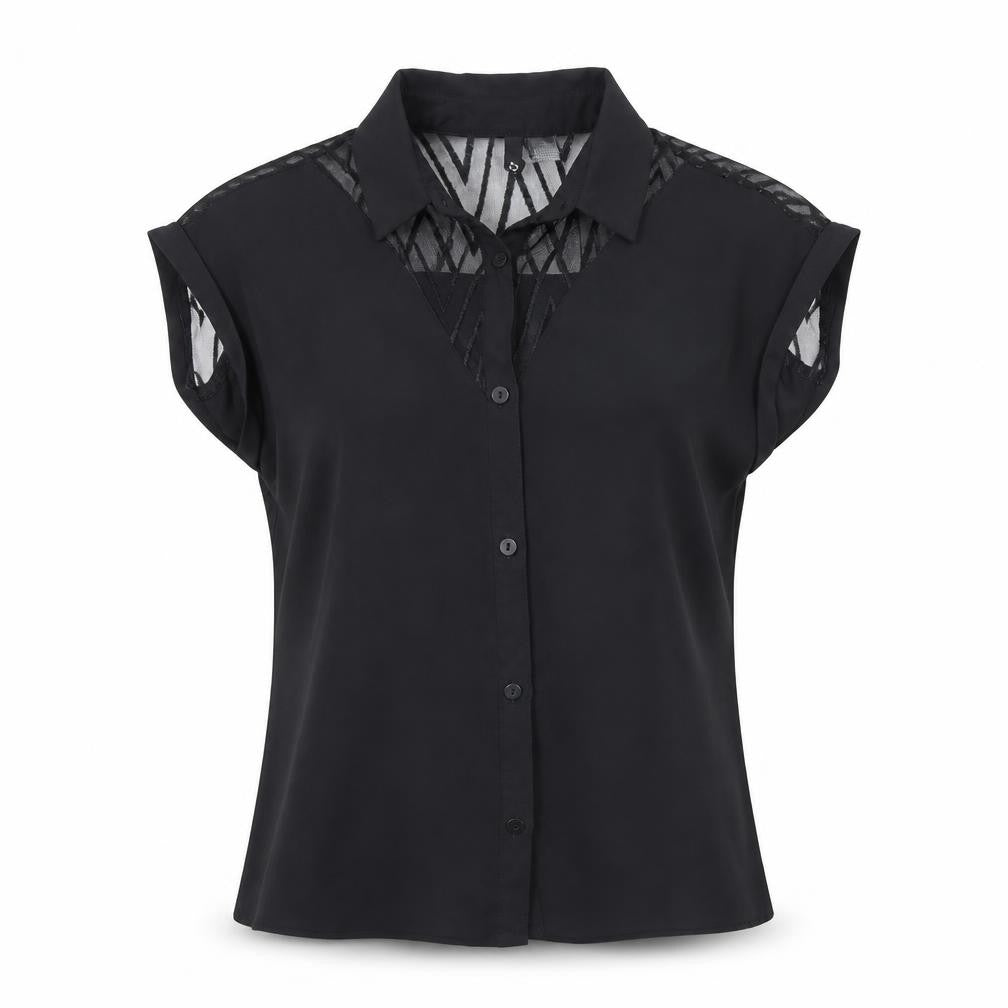 Divided Womens Black   Basic Button-Up Size 8
