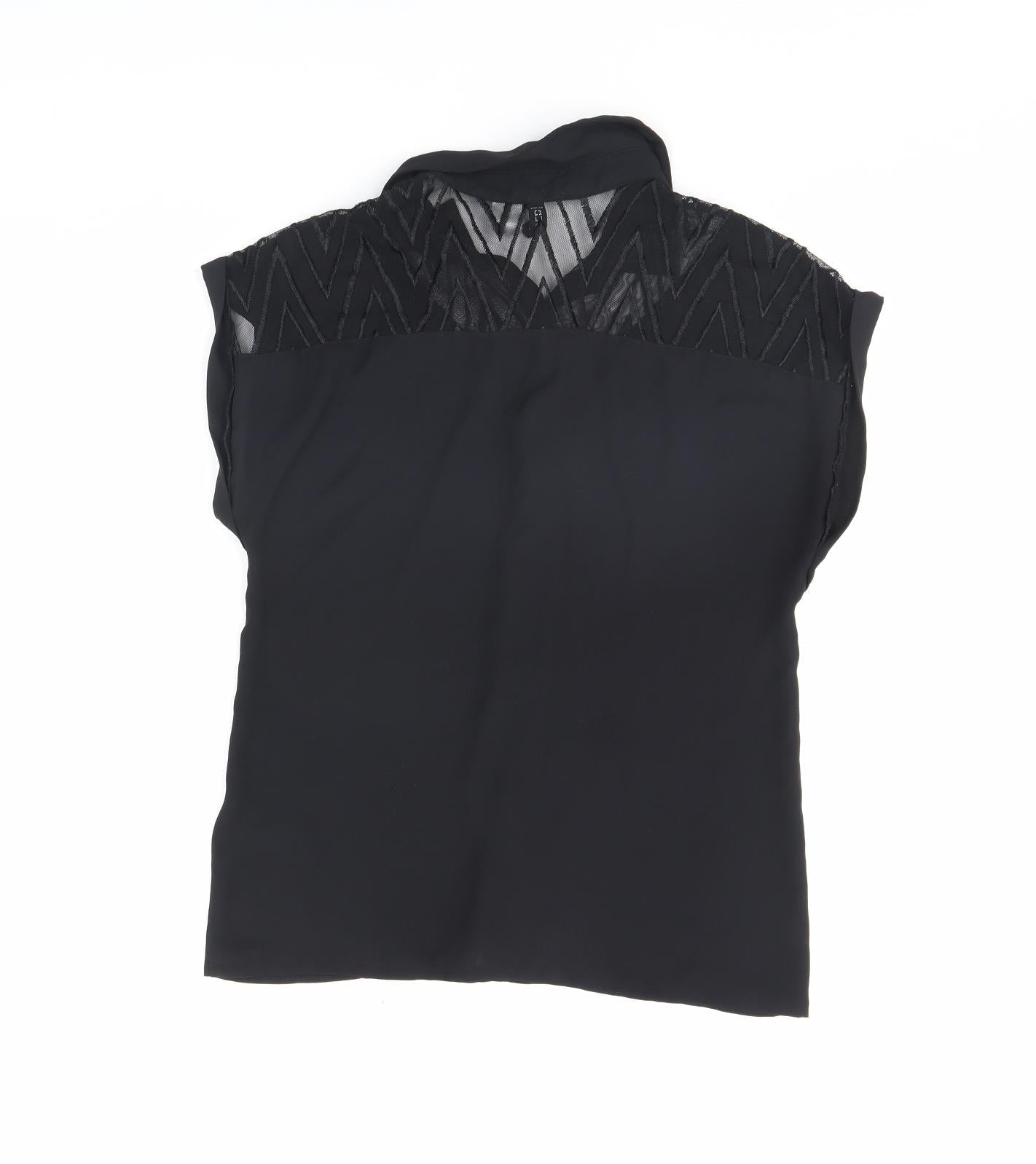 Divided Womens Black   Basic Button-Up Size 8