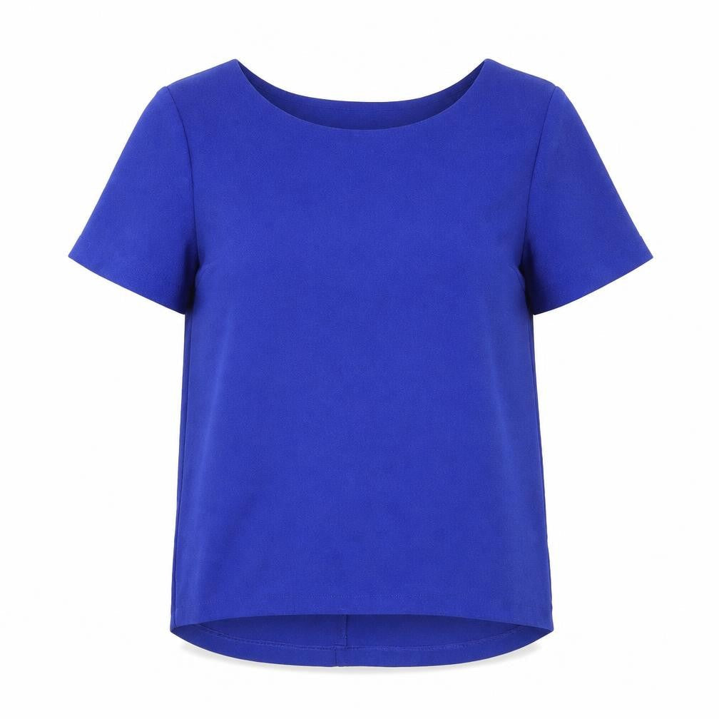 Papaya Womens Blue   Basic Blouse Size 8