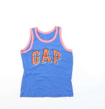 Additional front view of Gap girls’ blue basic tank, size 8, years