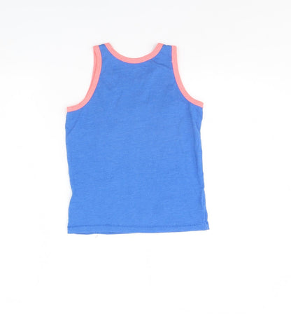 Back view of Gap girls’ blue basic tank, size 8, years