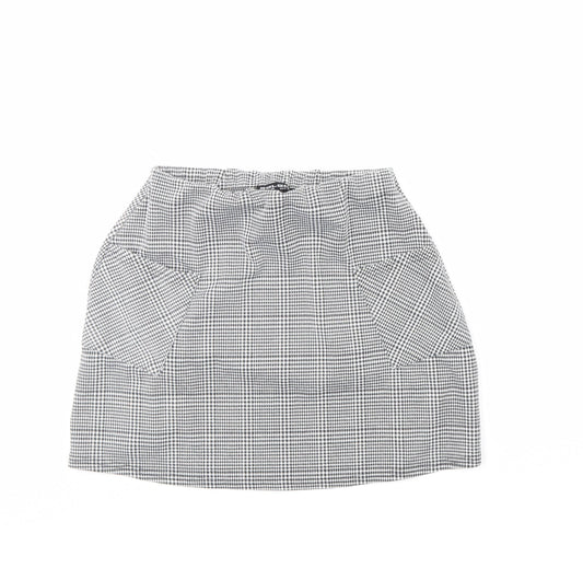 Select Womens Black Plaid  Mini Skirt Size 10