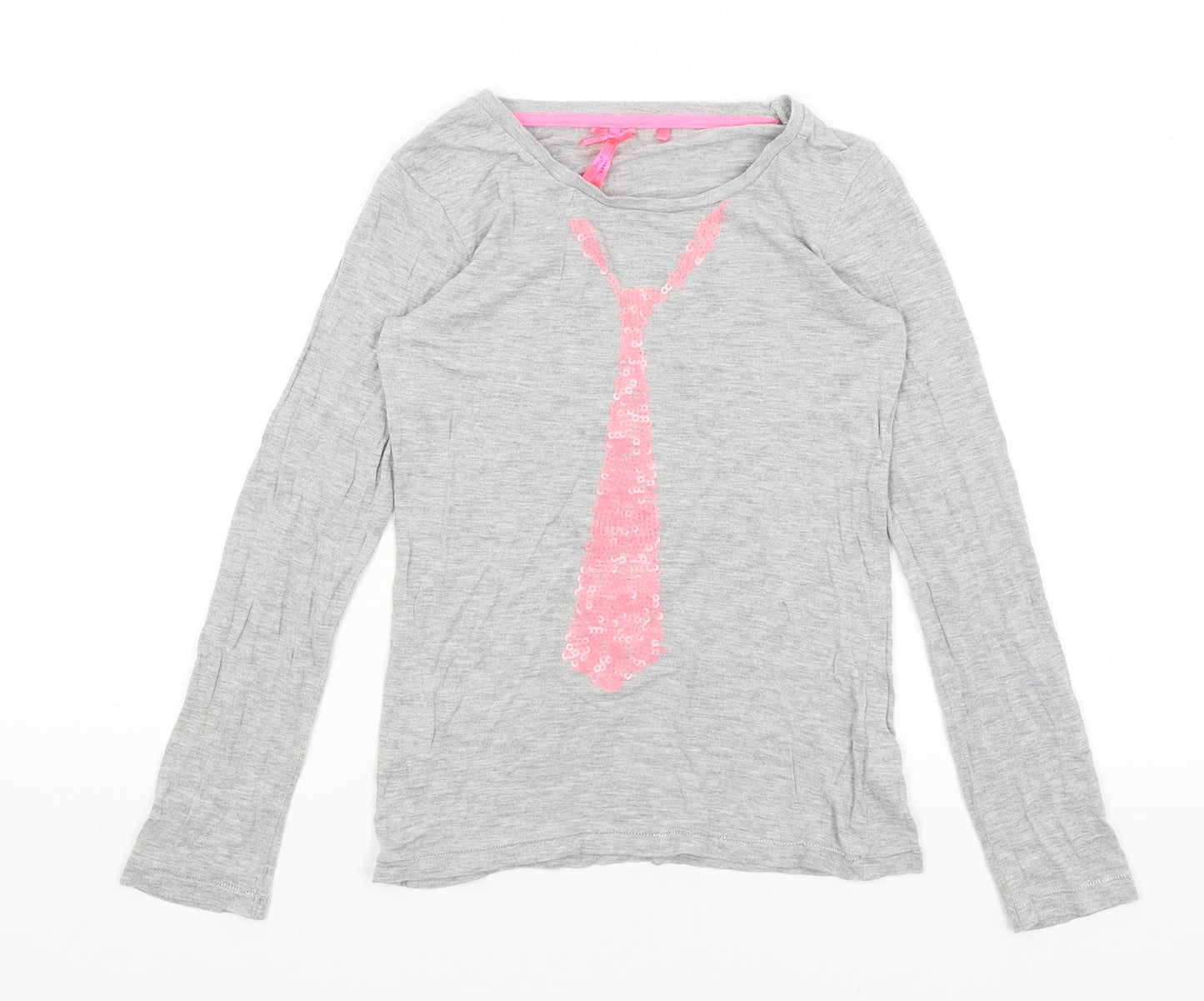 NEXT Girls Grey   Basic T-Shirt Size 10 Years