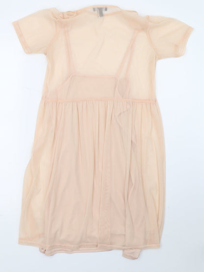 Preloved Newlook Womens Beige   A-Line  Size 10 - Back